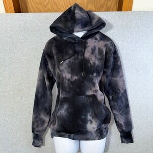 Refuge Athletics Best Ever Hoodie XS Black Grey Tie Dye Sweatshirt 06-3602CR TD
